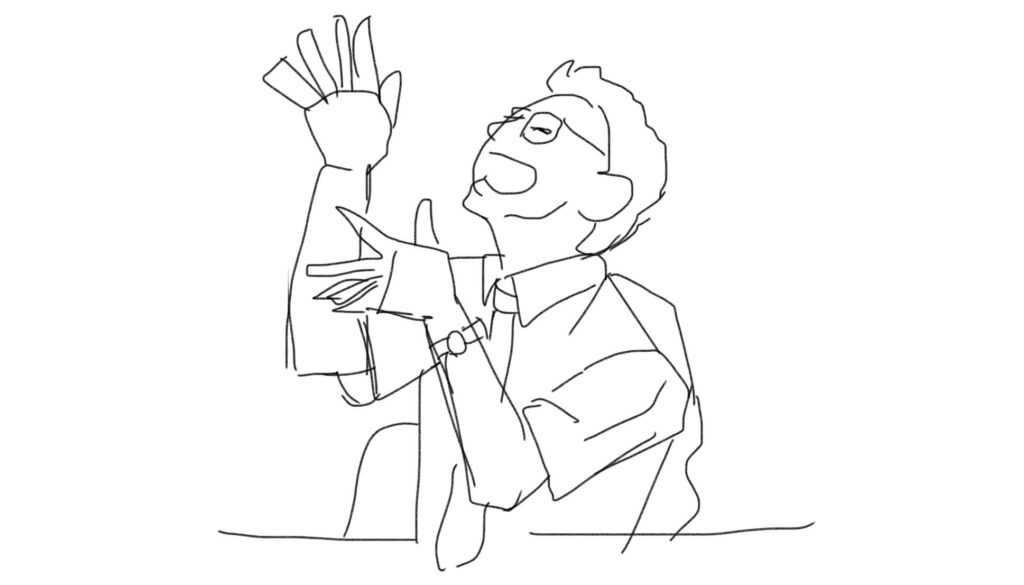 ドラマ「おいしい給食」。給食を食べる前に校歌を歌いながら踊る市原隼人。踊りのバリエーションが豊か。