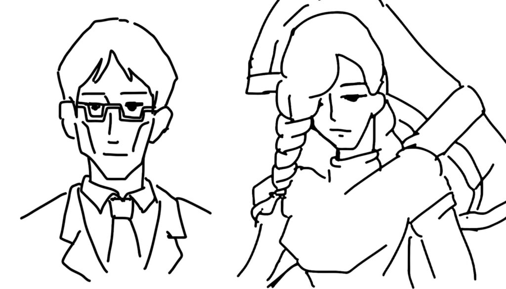 呪術廻戦0に登場した斧を持った女性と、事務員だと思ってたメガネの人